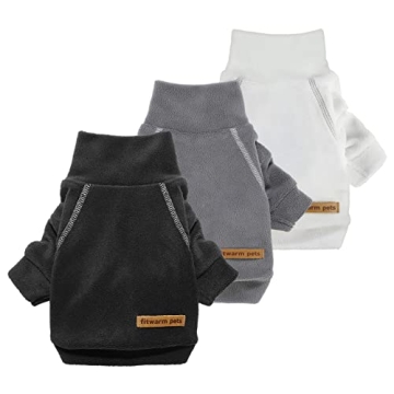 Fitwarm 3 Pack Classic Fleece Dog Sweater - Stylish Winter Wear