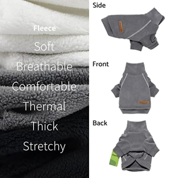 Classic Fleece Dog Sweater 3 Pack for Winter