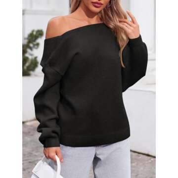 Saodimallsu Womens V Neck Long Sleeve Sweater Fall Trendy Sequin Bow Cropped Sexy Loose Knit Pullover Jumper Tops Black