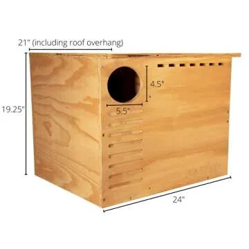 JCs Wildlife Barn Owl Nesting Box - Durable & Easy to Install