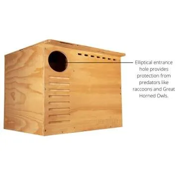 JCs Wildlife Barn Owl Nesting Box - Durable & Easy to Install