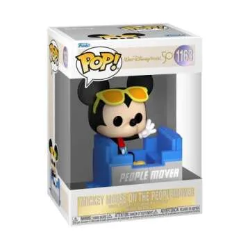 Funko Pop! Disney: Walt Disney World 50th - Mickey Mouse on The People Mover, Multicolor, 4.20-inch ...
