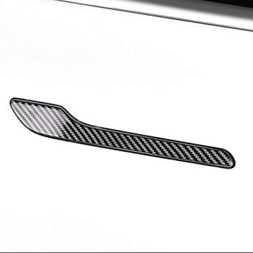 Ramecar Carbon Fiber for 2017 2018 2019 2020 2021 Tesla Model 3 Door Handles Trim Cover Protector Sticker Decal