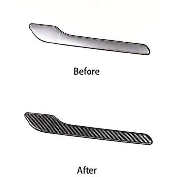 Ramecar Carbon Fiber for 2017 2018 2019 2020 2021 Tesla Model 3 Door Handles Trim Cover Protector Sticker Decal