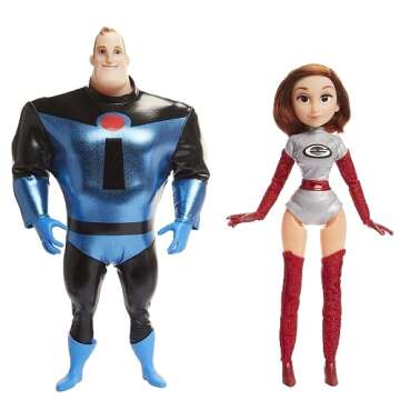 Incredibles 2 Action Figures Set for Kids - Mr. & Elastigirl