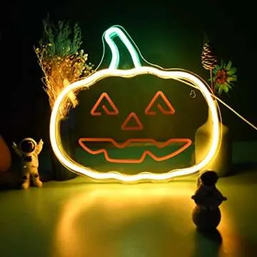Halloween Pumpkin LED Neon Sign - Unique Room Decor