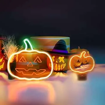 Halloween Pumpkin LED Neon Sign - Unique Room Decor