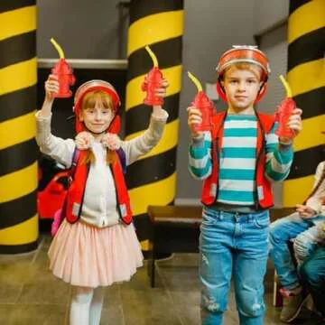 ALINK 12 PCS Fire Hydrant Cups with Lids and Straws for Paw Patrol Party Decorations, 10 oz Plastic Kids Party Favor Cups, Firefighter Firetruck Birthday Party Decorations, Red Dog Party Supplie