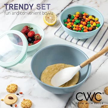 COOK WITH COLOR 12 Piece Mixing Bowls Set with Lids