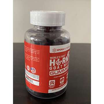 Spora Nutrition Horny Goat Weed Gummies for Men and Women – Maca Root Tongkat Ali – Energy Stamina Libido Health Immune Booster – 60 Gummies, 60 Count (Pack of 1)