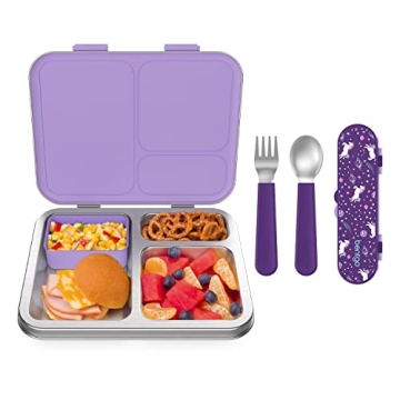 Bentgo® Kids Unicorn Stainless Steel Lunch Box Set with Utensils