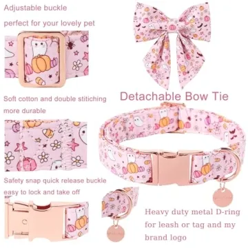 UP URARA PUP Halloween Dog Collar with Flower for XS Pets - Adorable and Comfortable