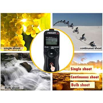 PHOLSY S8 Timer Remote Control Cable with Intervalometer for Sony Cameras