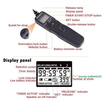 PHOLSY S8 Timer Remote Control Cable for Sony Cameras