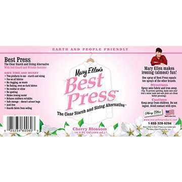 Mary Ellen Products 16oz Best Press Spray Cherry Blossom - Wrinkle-Free & Scent-Free Solution