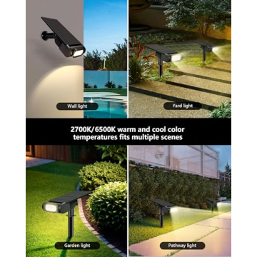 Brthera Color Changing Solar Spot Lights for Garden