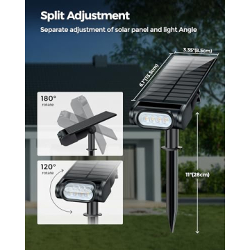 Brthera Color Changing Solar Spot Lights for Garden