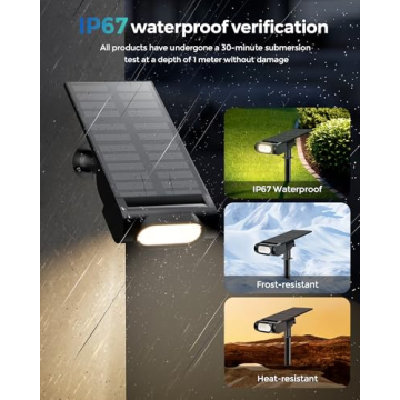 Brthera Color Changing Solar Spot Lights for Garden