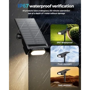 Brthera Color Changing Solar Spot Lights for Garden