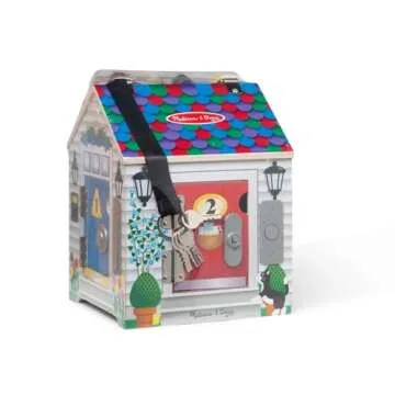 Melissa & Doug Deluxe Wooden Doorbell House & Scratch Art Pad