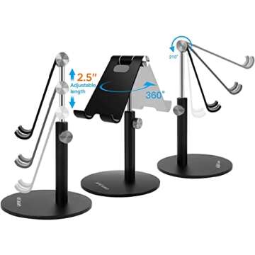 Adjustable Tablet/Phone Stand, AICase Telescopic Adjustable iPad Stand Holder,Universal Multi Angle ...