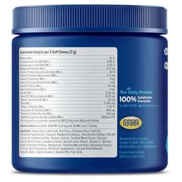 Zesty Paws Senior Dog Multivitamin Treats - Glucosamine for Dogs + Digestive Enzymes & Probiotics - Grain Free Dog Vitamins for Skin & Coat + Immune Health - Beef - Advanced - 90ct