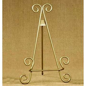 Versatile 11" Gold Finish Display Easel & Candle Warmer for Home Decor and Gifts