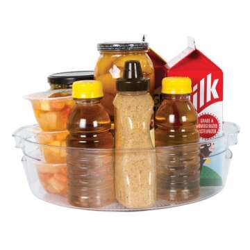 Kitchen Spaces Turntable Kitchen Organization, 11.5" x 3.3", Clear