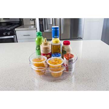 Kitchen Spaces Turntable Kitchen Organization, 11.5" x 3.3", Clear