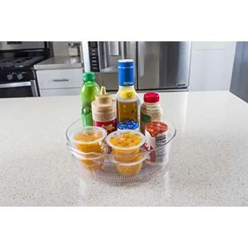 Kitchen Spaces Turntable Kitchen Organization, 11.5" x 3.3", Clear
