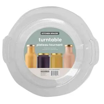Kitchen Spaces Turntable Kitchen Organization, 11.5" x 3.3", Clear