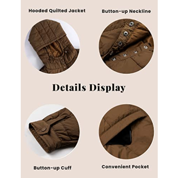 Lightweight Hooded Women’s Puffer Jacket in Khaki