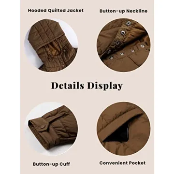 Lightweight Hooded Women’s Puffer Jacket in Khaki