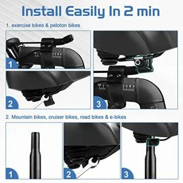 Twomaples Extra Wide Bicycle Seat for Ultimate Comfort
