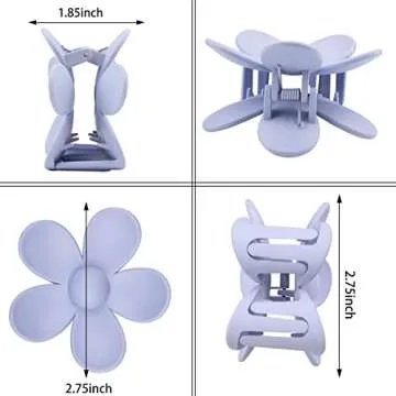 Stylish 12 PCS Flower Hair Claw Clips for All Hair Types