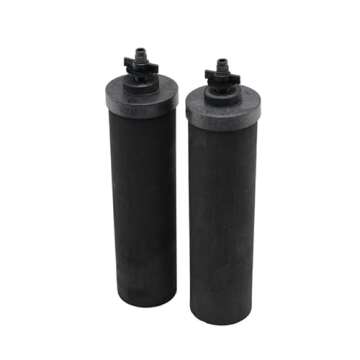 Crown Berkey Gravity-Fed Stainless Steel Countertop Water Filter System 6 Gallon with 2 Authentic Bl...