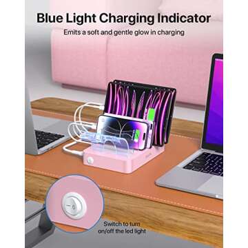 SooPii 6-Port USB Charging Station for All Devices