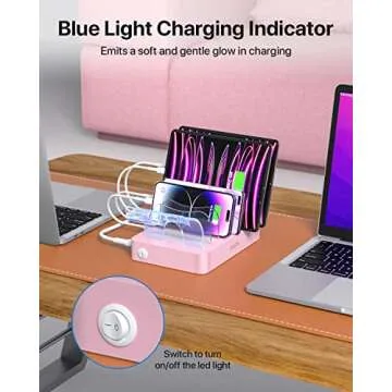 SooPii 6-Port USB Charging Station for All Devices