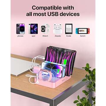 SooPii 6-Port USB Charging Station for All Devices