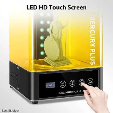 ELEGOO Mercury Plus 2.0 Large Wash and Cure Machine for LCD/SLA/DLP 3D Printing Models Cure Box with Rotary Curing Turntable and Washing Bucket