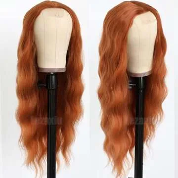 Vibrant 24" Ginger Orange Loose Wave Wig for Women