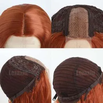 Vibrant 24" Ginger Orange Loose Wave Wig for Women