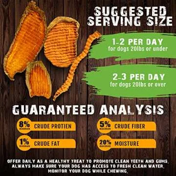 Sam's Yams Sweet Potato Dog Treats, Healthy Dog Treats for Small, Medium, and Large Breed Dogs - Made in USA, High Fiber, Vegan Dental Chews - Veggie Rawhide, Sweet Potato Dog Chewz, 14oz (Pack of 6)