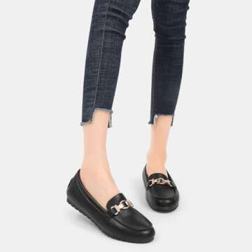 Cvistpieo Women's Comfortable Slip-On Loafers for Work