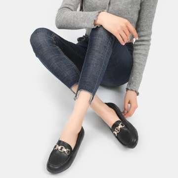 Cvistpieo Women's Comfortable Slip-On Loafers for Work