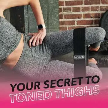SteelFit Resistance Bands for Legs | Durable Exercise Bands with Soft-Touch Fabric for Glutes & Thig...