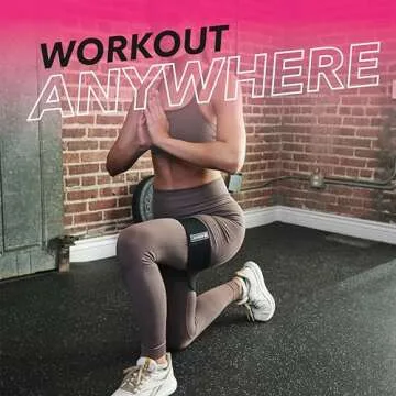 SteelFit Resistance Bands for Legs | Durable Exercise Bands with Soft-Touch Fabric for Glutes & Thighs | Non-Slip Workout Bands for Home, Gym, Pilates & Yoga | M/L, 14"