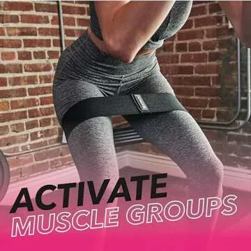 SteelFit Resistance Bands for Legs | Durable Exercise Bands with Soft-Touch Fabric for Glutes & Thighs | Non-Slip Workout Bands for Home, Gym, Pilates & Yoga | M/L, 14"