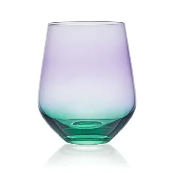 Mikasa Chroma Stemless Wine Glasses Set of 4 - Elegant Design