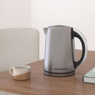 Hamilton Beach 1.7 Liter Temperature Control Electric Kettle, Water Boiler & Heater, Fast 1500 Watts...